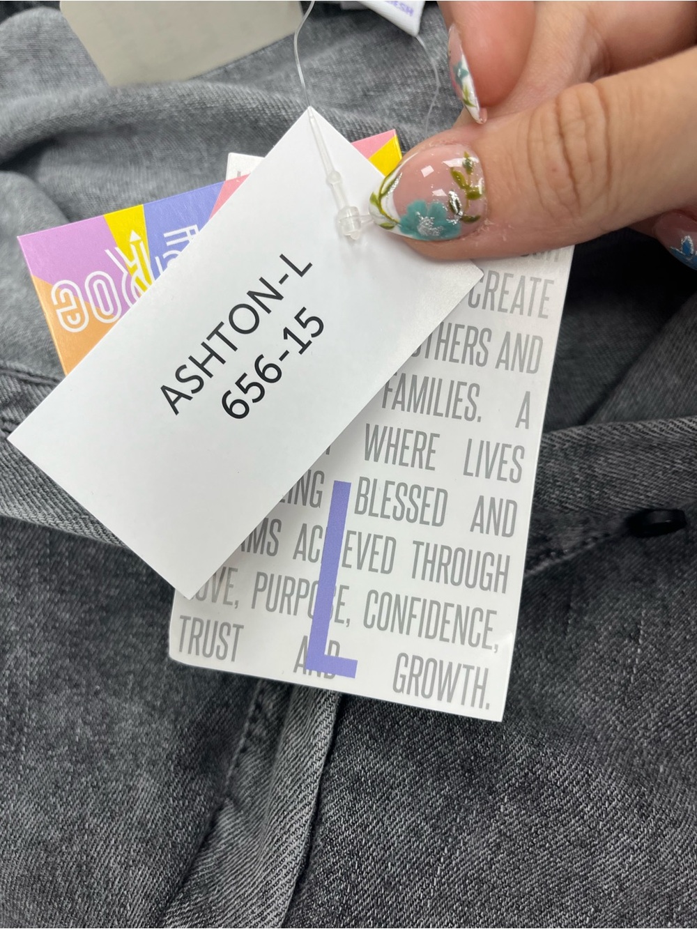 LuLaRoe Ashton denim black acid wash Dress - Picture 7 of 9